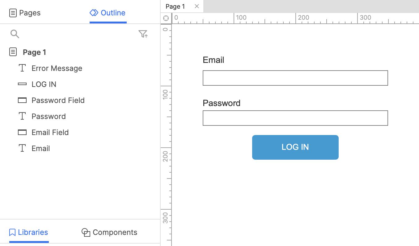 initial page and widget setup