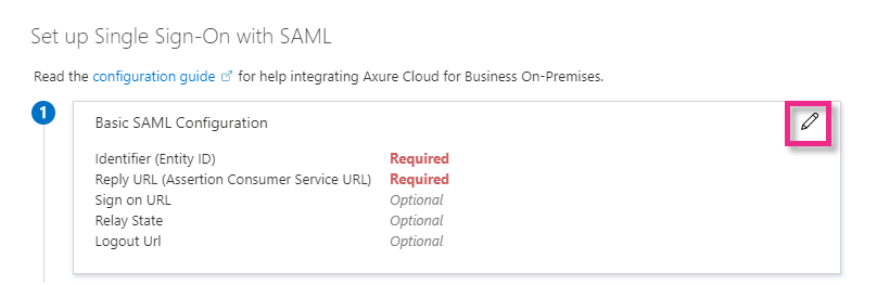 Basic SAML Configuration