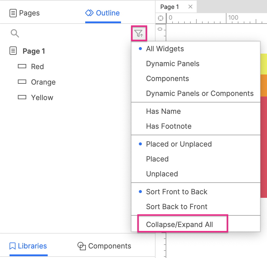 Sort and Filter Dialog