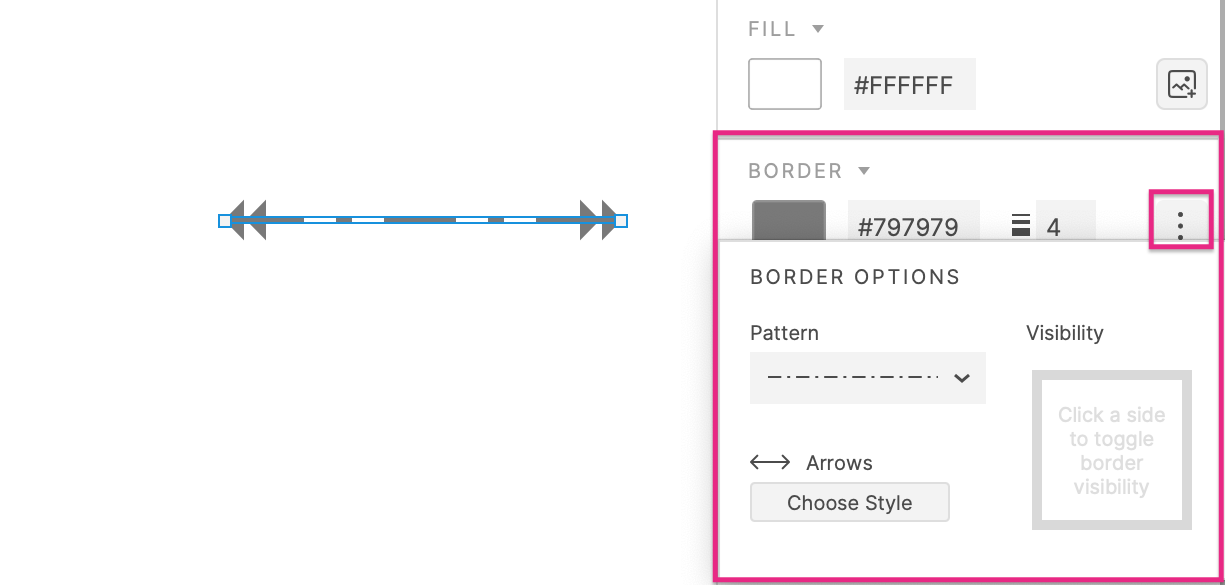 line widget style properties