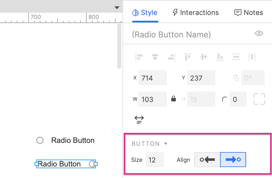 radio button widget checked by default