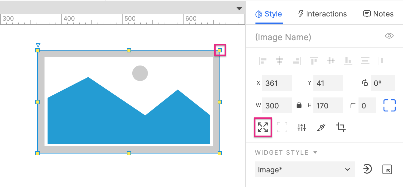 toggling Fit to Image on image widgets