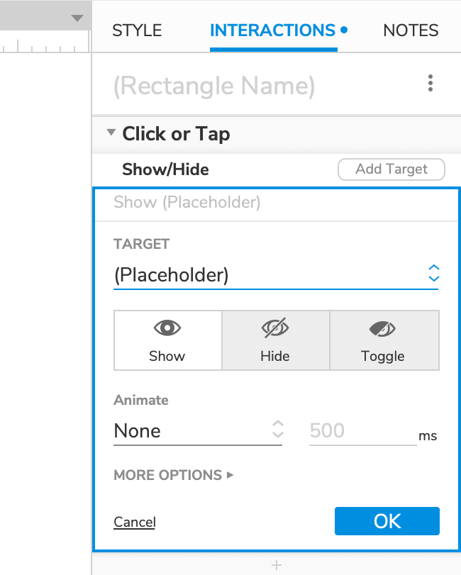 Hiding And Showing Widgets Tutorial · Axure Docs