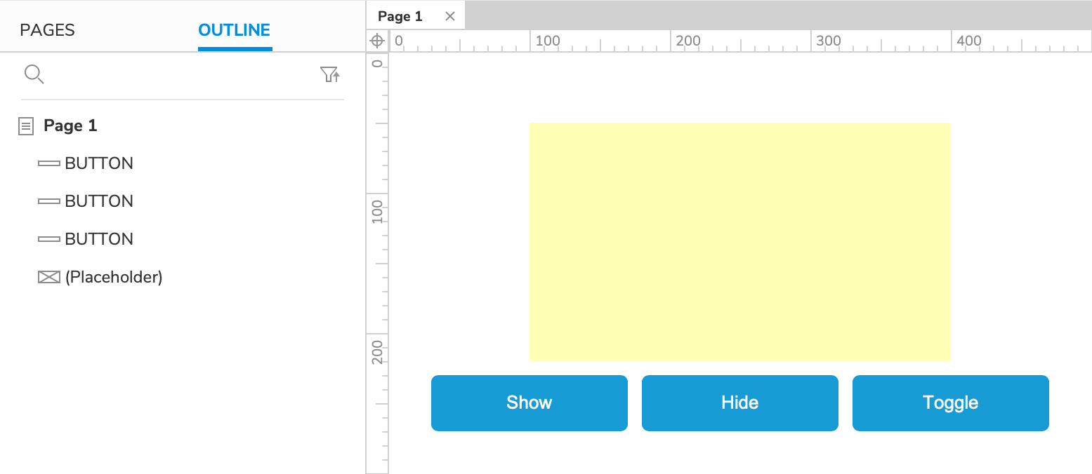 Hiding And Showing Widgets Tutorial Axure Docs