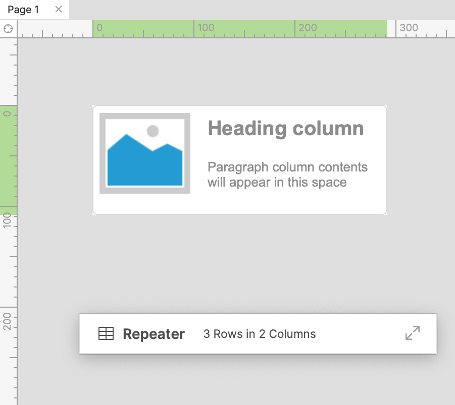editing the repeater's item