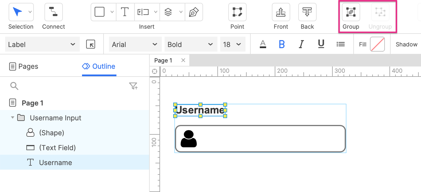 grouping and ungrouping widgets
