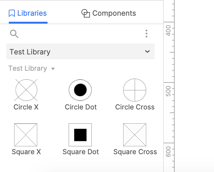 custom widget thumbnails in the Libraries pane