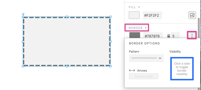 border options for widgets