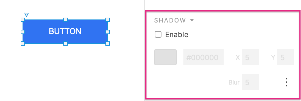 shadow options for widgets